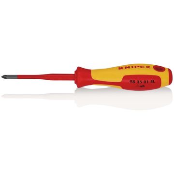 KNIPEX 98 25 01 SL VDE Insulated Pozidriv® Screwdriver, PZ1 x 80mm - Slim