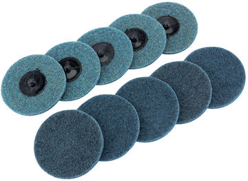 Ten 75mm Polycarbide Abrasive Pads (Fine)