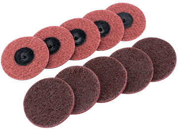 Ten 75mm Polycarbide Abrasive Pads (Medium)