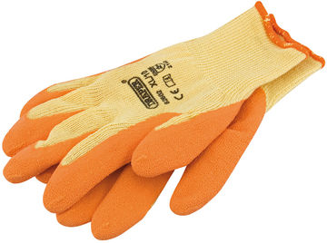 Orange Heavy Duty Latex Coated Work Gloves -