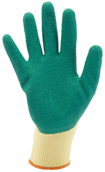 Green Heavy Duty Latex Coated Work Gloves -