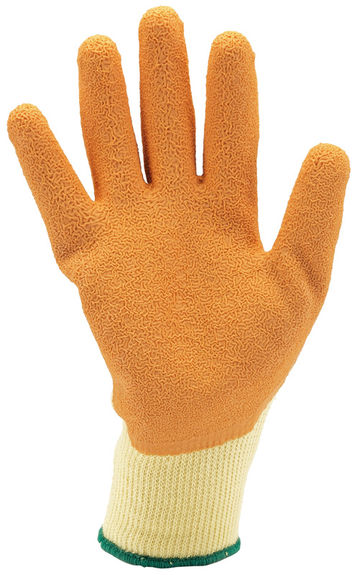 Orange Heavy Duty Latex Coated Work Gloves - Large