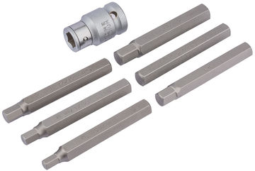 6mm - 12mm Hexagon Bit Set and Holder 1/2