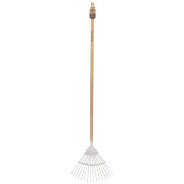 Stainless Steel Lawn Rake with Ash Handle