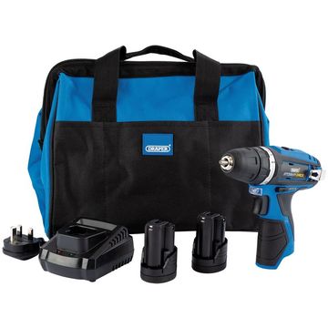 Draper Storm Force® 10.8V Power Interchange Rotary Kit (+2x 1.5Ah Batteries, Charger and Bag)
