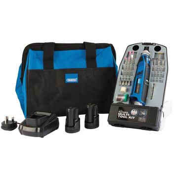 Draper Storm Force® 10.8V Power Interchange Multi-Tool Kit (+2x 1.5Ah Batteries, Charger and
