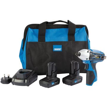 Draper Storm Force® 10.8V Power Interchange Impact Driver Kit (+2x 4Ah Batteries, Charger