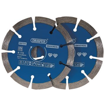 Segmented Diamond Blade Twin Pack (115mm)