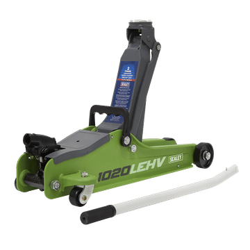 Trolley Jack 2 Tonne Low Profile Short Chassis - Hi-Vis Green