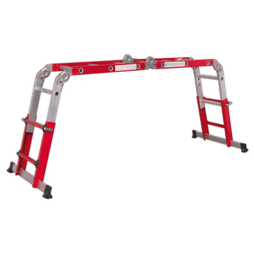 Aluminium Multipurpose Ladder EN 131 Adjustable Height