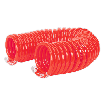 PU Coiled Air Hose 10m x Ø8mm with 1/4