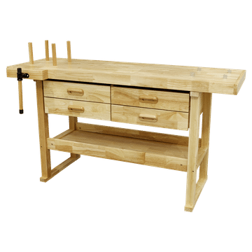 Woodworking Bench with 4 Drawers