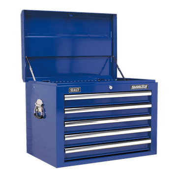 Topchest 5 Drawer with Ball-Bearing Slides - Blue