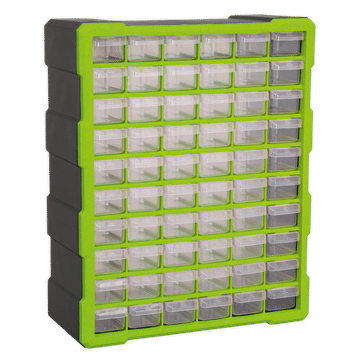 Cabinet Box 60 Drawer - Green/Black