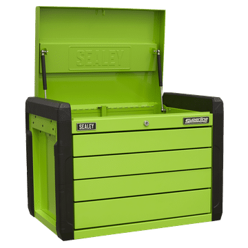 4 Drawer Push-to-Open Topchest with Ball-Bearing Slides - Hi-Vis Green