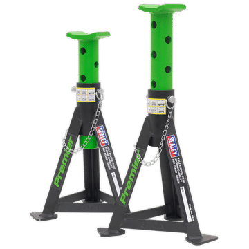 Axle Stands (Pair) 3 Tonne Capacity per Stand - Green