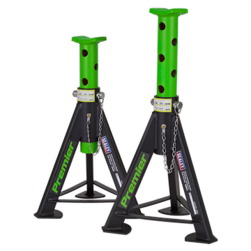 Axle Stands (Pair) 6 Tonne Capacity per Stand - Green