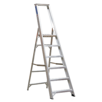 Aluminium Step Ladder 6-Tread Industrial BS 2037/1