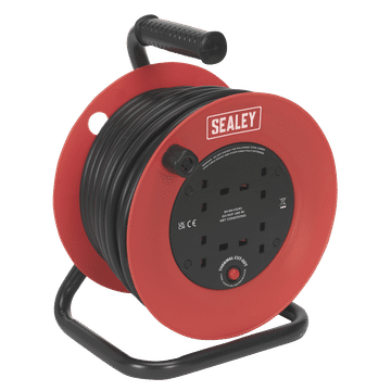 Cable Reel 25m 4 x 230V 2.5mm² Heavy-Duty Thermal Trip