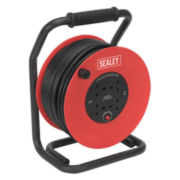 Cable Reel 50m 4 x 230V 2.5mm² Heavy-Duty Thermal Trip