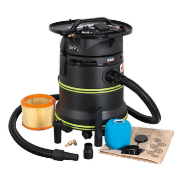 Vacuum Cleaner Industrial Dust-Free Wet/Dry 35L 1000W/230V Plastic Drum M-Class Self-Clean Filter