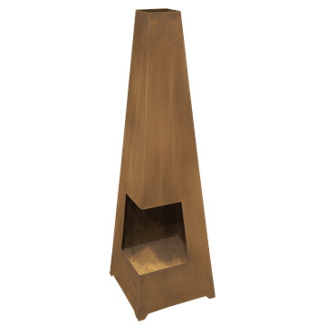 Dellonda Chiminea, Wood Burner, Heater for Outdoors W45cm x H150cm, Corten Steel