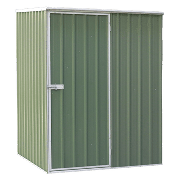 Dellonda Galvanised Steel Metal Garden/Outdoor/Storage Shed, 5FT x 5FT, Pent Style Roof – Green -