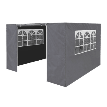 Dellonda Premium Gazebo/Marquee Side Walls/Doors/Windows, Fits 3 x 3m Models - Grey