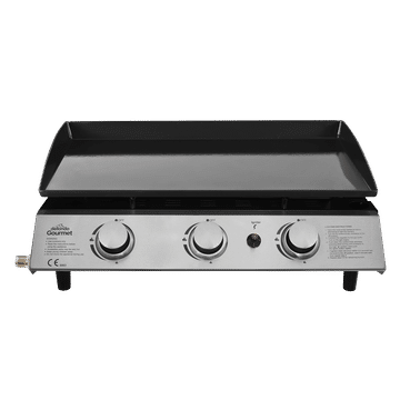 Dellonda 3 Burner Portable Gas Plancha 7.5kW BBQ Griddle, Stainless Steel - DG22