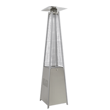 Dellonda 13kW Pyramid Gas Patio Heater 13kW Commercial/Garden Use - Stainless Steel