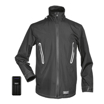 5V Heated Rain Jacket - Small with Power Bank 20Ah