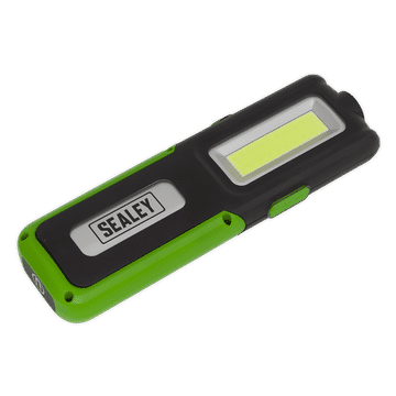 Rechargeable Inspection Light 5W COB & 3W SMD LED with Power Bank - Green