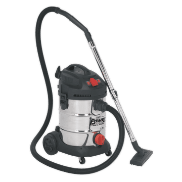 Vacuum Cleaner Industrial 30L 1400W/230V Stainless Drum Auto Start