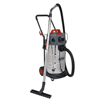 Vacuum Cleaner Industrial Dust-Free Wet/Dry 38L 1500W/230V Stainless Steel Drum M Class Filtration