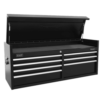 Topchest 7 Drawer 1415mm Heavy-Duty Black