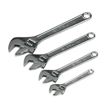 Adjustable Wrench Set 4pc 150, 200, 250 & 300mm