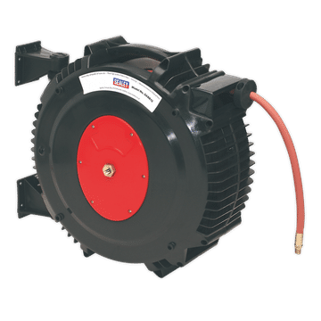 Retractable Air Hose Reel 15m Ø13mm ID Rubber Hose