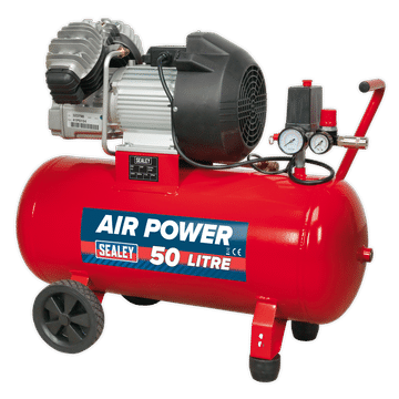 Air Compressor 50L V-Twin Direct Drive 3hp