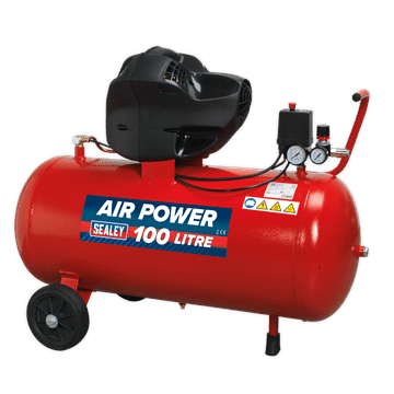 Air Compressor 100L V-Twin Direct Drive 3hp Oil Free