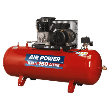 Air Compressor 150L Belt Drive 3hp with Cast Cylinders