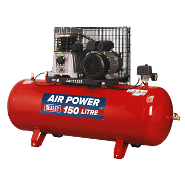 Air Compressor 150L Belt Drive 3hp with Cast Cylinders