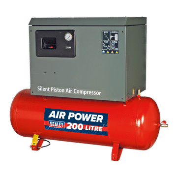 Air Compressor 200L Belt Drive 3hp with Cast Cylinders Low Noise