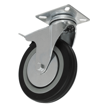 Castor Wheel Swivel Plate with Brake Ø125mm