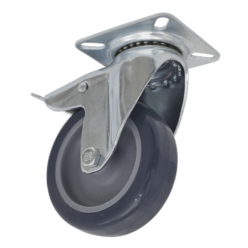 Castor Wheel Swivel Plate with Total Lock Ø75mm