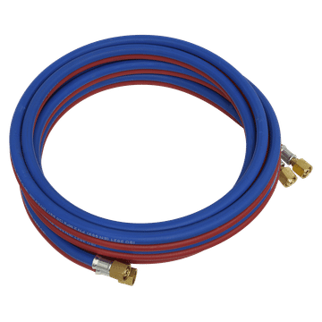 5m Twin Rubber Hose Set Oxyacetylene