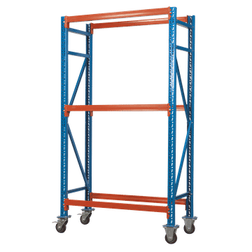 2-Level Mobile Tyre Rack 200kg Capacity Per Level