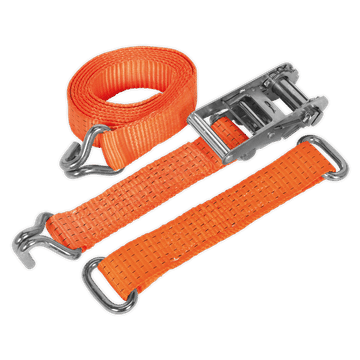 Car Transporter Ratchet Strap 50mm x 3m Steel Wheel - Single 4500kg Breaking Strength