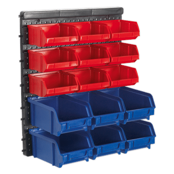 Bin Storage System Wall Mounting 15 Bins