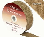 Eleganza Wired Rustic Hessian 32mm x 9.1m Natural No.02 - Ribbons