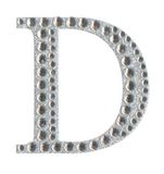 Eleganza Craft Stickers 50mm Letter D with Diamante Iridescent No.42 - Craft